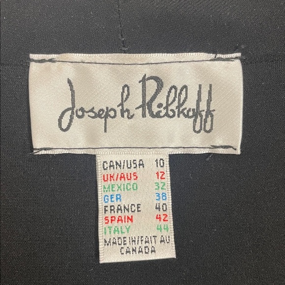 Joseph Ribkoff Elegant Fitted Black Cover Up Jacket Long Sleeves Lace Back Sz 10 - Picture 8 of 12